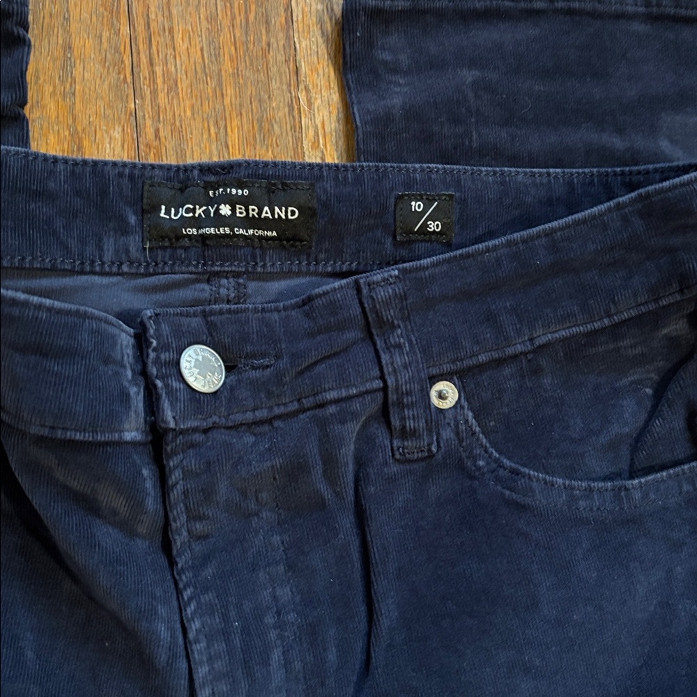 Lucky Brand Navy Corduroy Pants size 10/30 - Picture 2 of 4